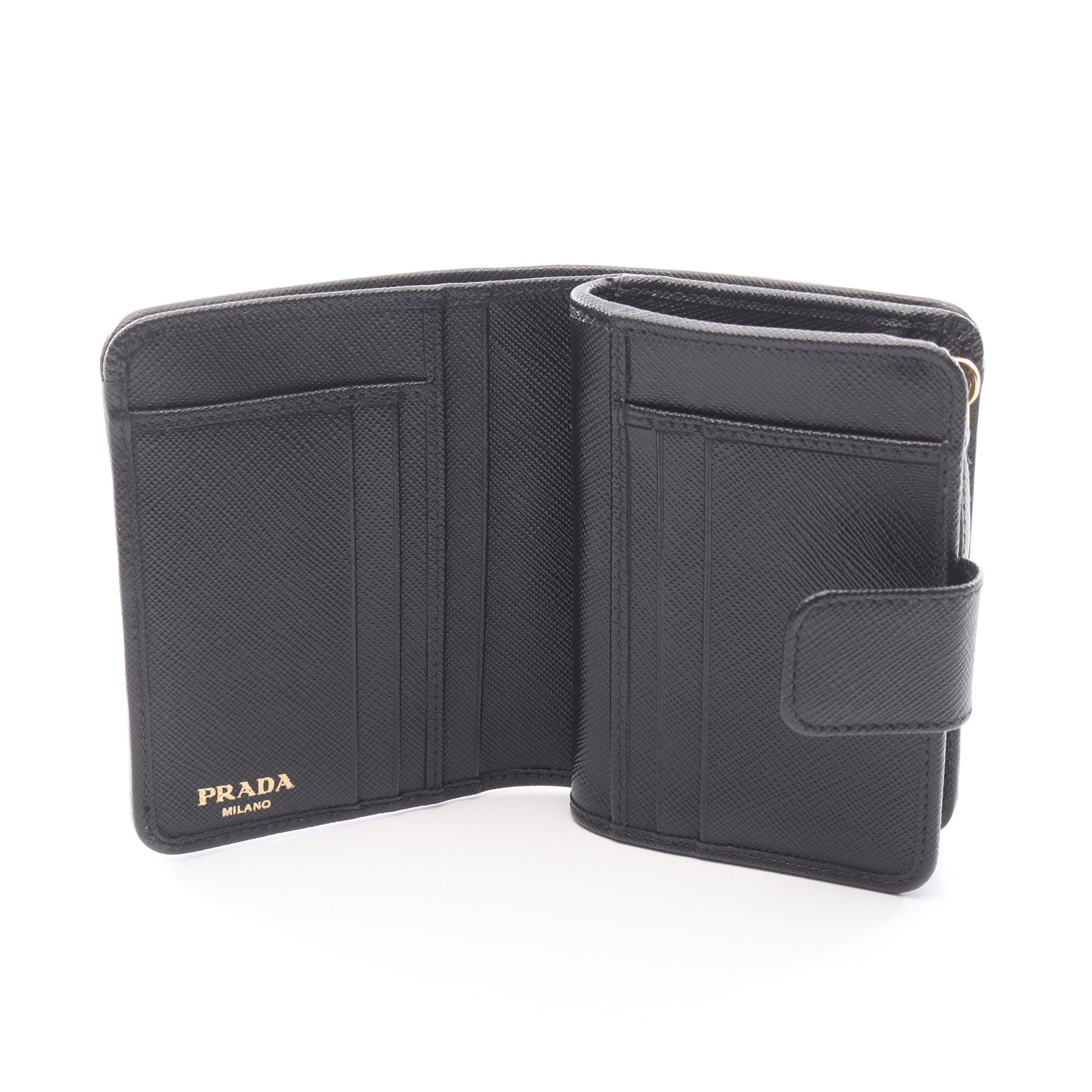 PRADA PORTA.F. PICCOLO LAMPO 二つ折り財布 PORTAF PICCOLO LAMPO 二つ折り財布 ナイロンキャンバス レザー