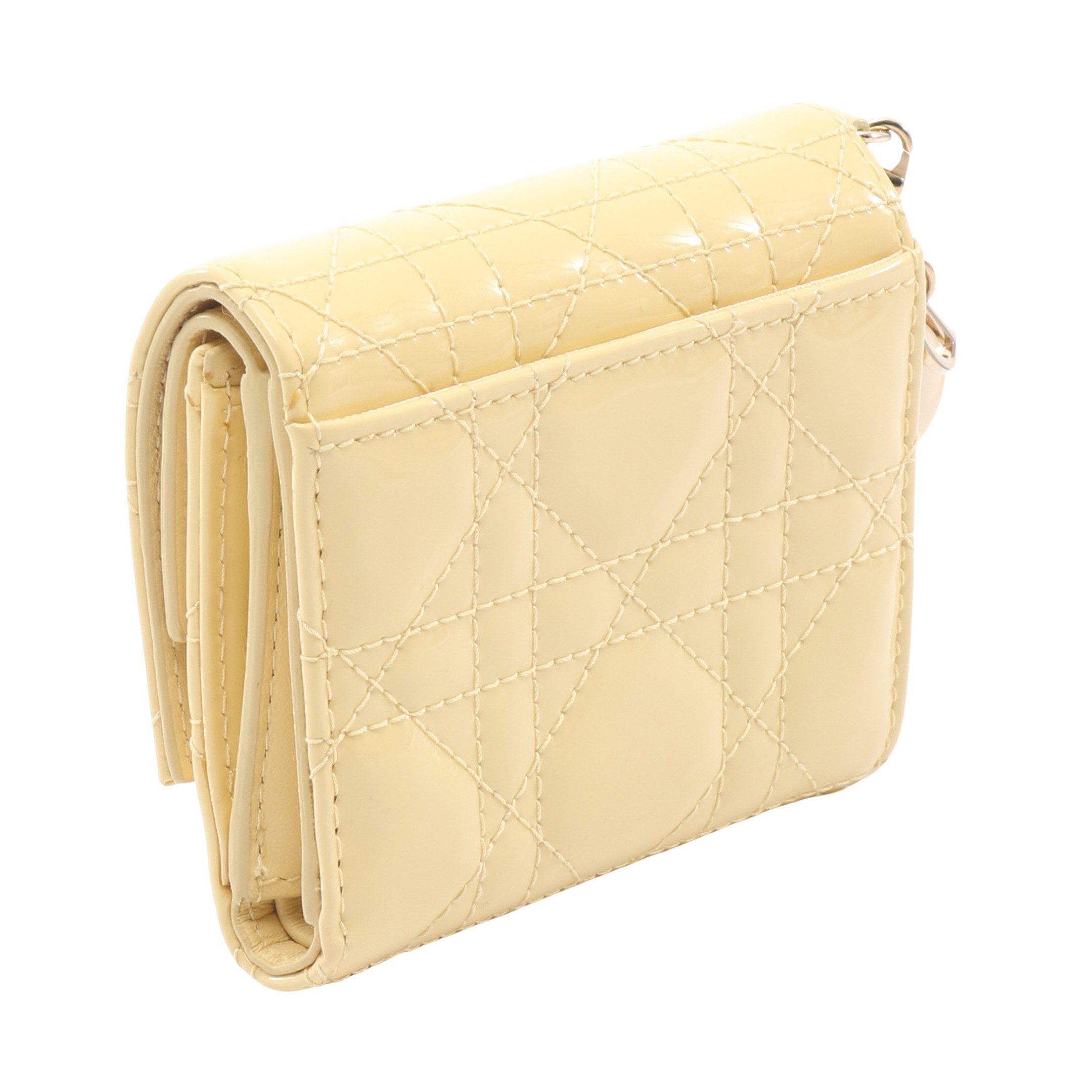 LADY DIOR LOTUS ロータス ウォレット カナージュ 三つ折り財布 LADY DIOR LOTUS ロータス ウォレット カナージュ 三つ折り財布