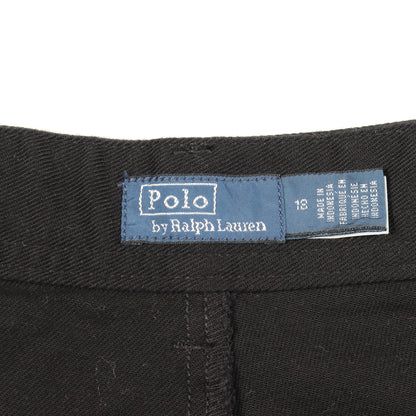 コットンツイル ボタンフライ パンツ ワイドパンツ コットン ブラック ポロラルフローレン ボトムス Polo Ralph Lauren