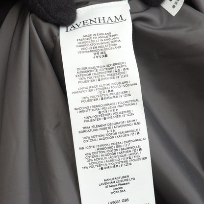 BIG QUILT LONGLINE BRUNDON キルティングコート グレー 中綿 フード付き ラベンハム アウター LAVENHAM