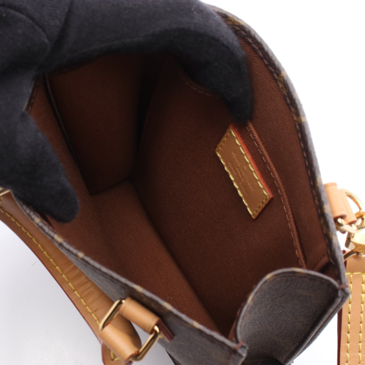 プティット サックプラ モノグラム ハンドバッグ PVC レザー ブラウン 2WAY ルイヴィトン バッグ LOUIS VUITTON