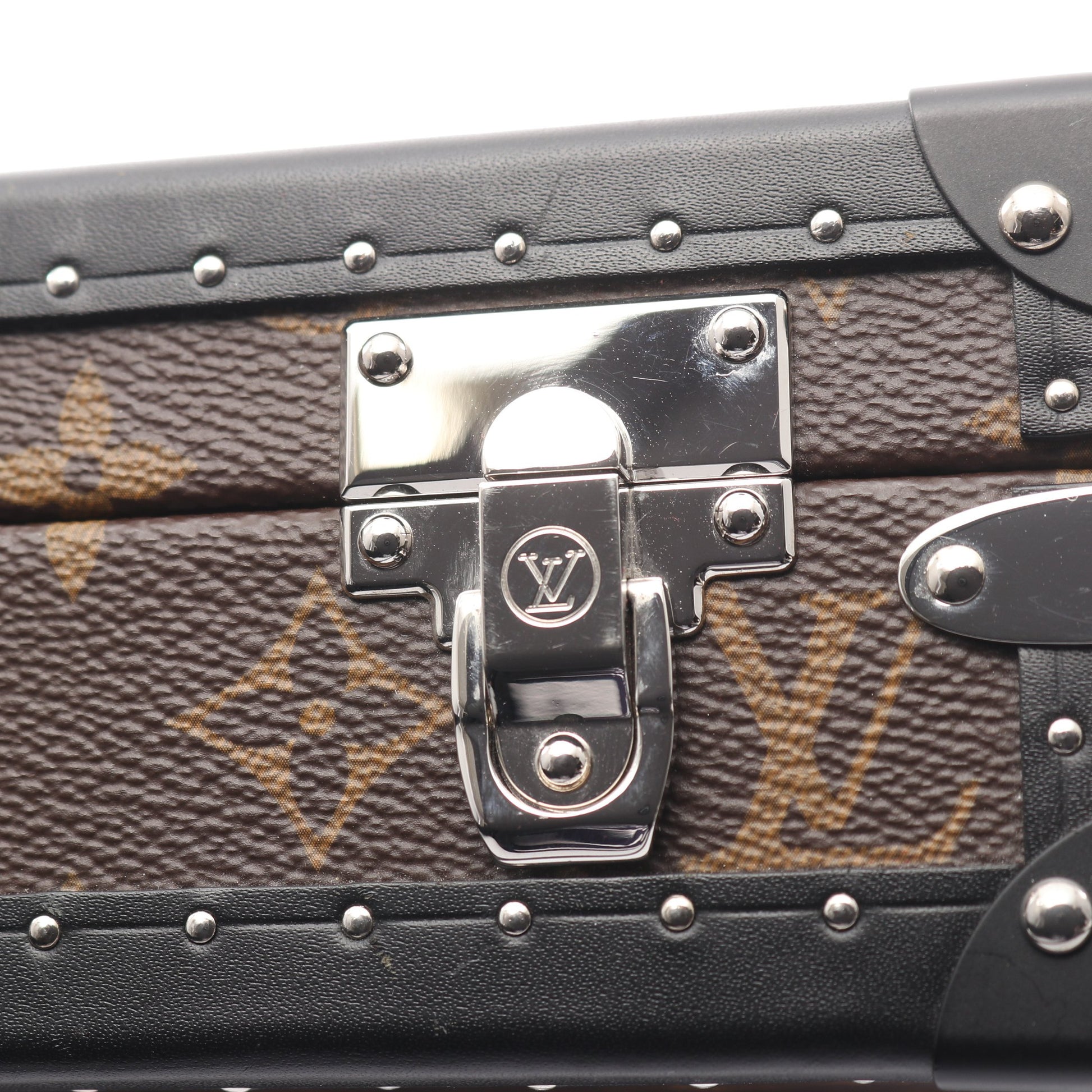 クラッチ ボックス モノグラムマカサー ショルダーバッグ PVC レザー ブラウン ブラック 2WAY ルイヴィトン バッグ LOUIS VUITTON