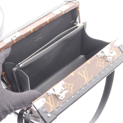 クラッチ ボックス モノグラムマカサー ショルダーバッグ PVC レザー ブラウン ブラック 2WAY ルイヴィトン バッグ LOUIS VUITTON