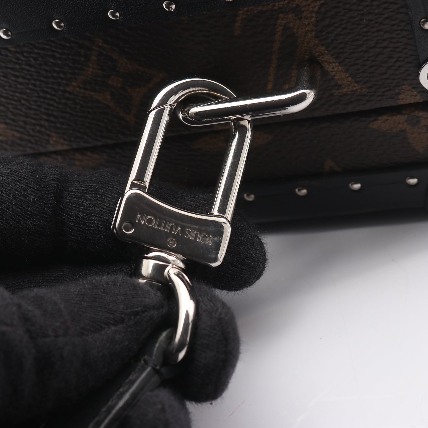 クラッチ ボックス モノグラムマカサー ショルダーバッグ PVC レザー ブラウン ブラック 2WAY ルイヴィトン バッグ LOUIS VUITTON