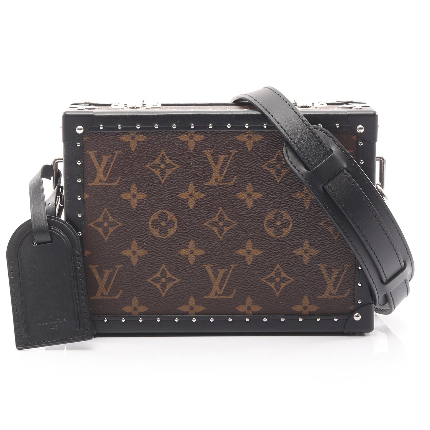 クラッチ ボックス モノグラムマカサー ショルダーバッグ PVC レザー ブラウン ブラック 2WAY ルイヴィトン バッグ LOUIS VUITTON