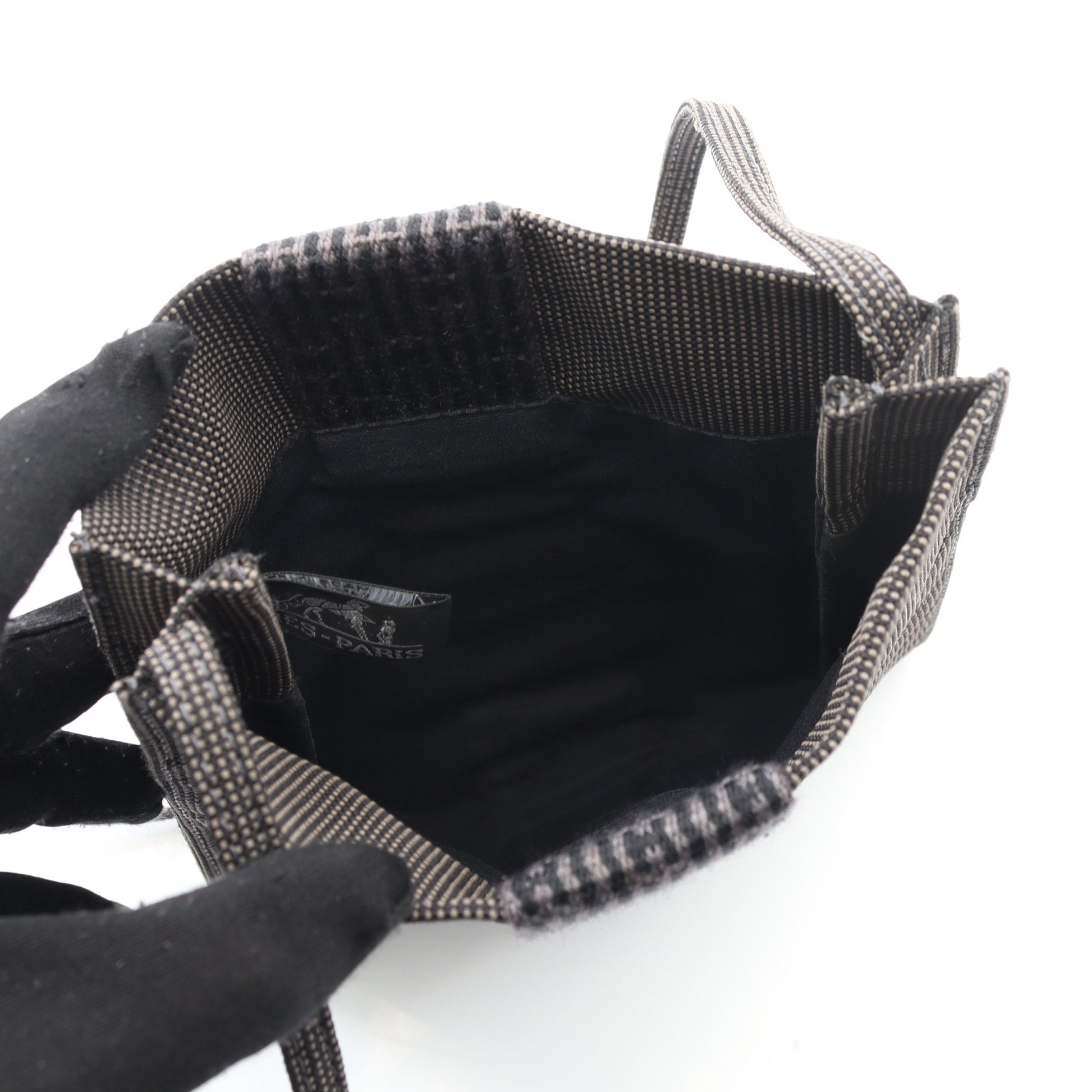 エールライン ポシェット ショルダーバッグ ナイロンキャンバス ダークグレー エルメス バッグ HERMES