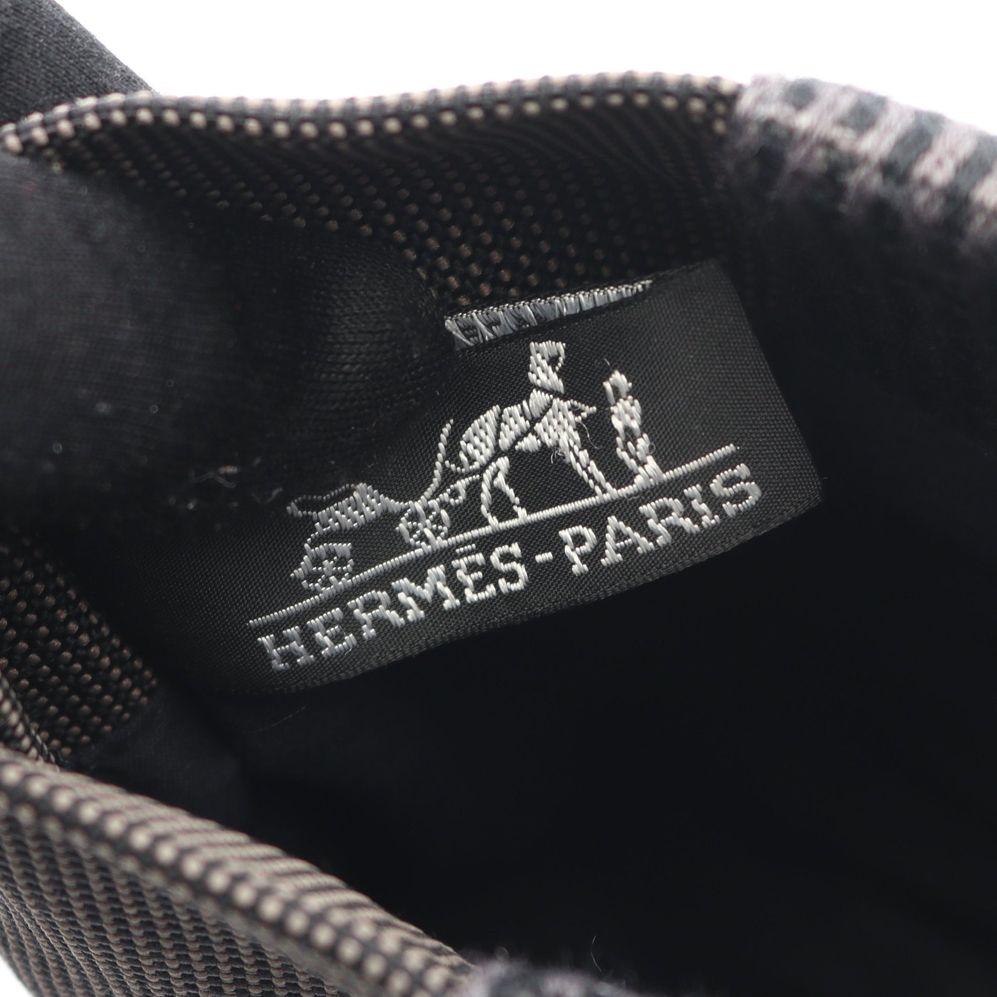 エールライン ポシェット ショルダーバッグ ナイロンキャンバス ダークグレー エルメス バッグ HERMES