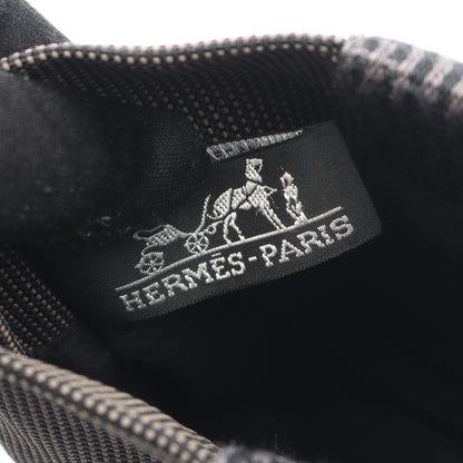 エールライン ポシェット ショルダーバッグ ナイロンキャンバス ダークグレー エルメス バッグ HERMES