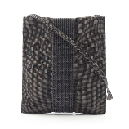 エールライン ポシェット ショルダーバッグ ナイロンキャンバス ダークグレー エルメス バッグ HERMES