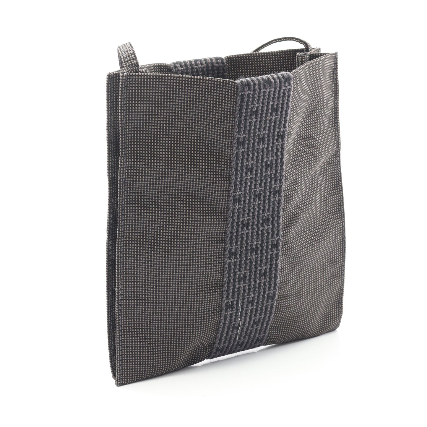 エールライン ポシェット ショルダーバッグ ナイロンキャンバス ダークグレー エルメス バッグ HERMES