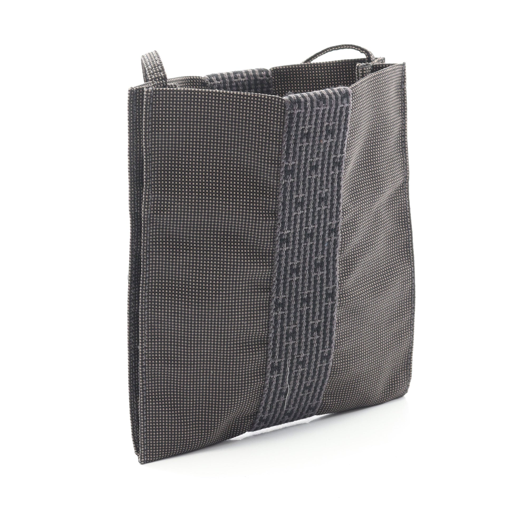 エールライン ポシェット ショルダーバッグ ナイロンキャンバス ダークグレー エルメス バッグ HERMES