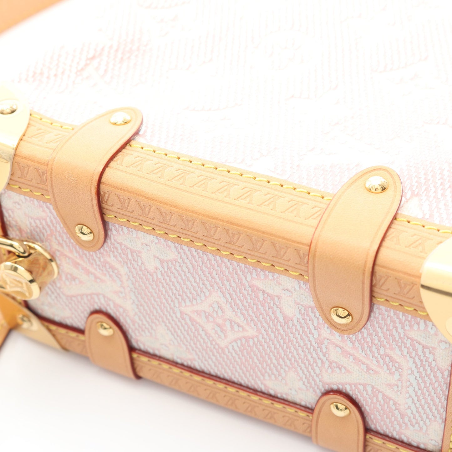 サイドトランクMM ハンドバッグ コーティングキャンバス レザー ピンク ライトブラウン 2WAY ルイヴィトン バッグ LOUIS VUITTON