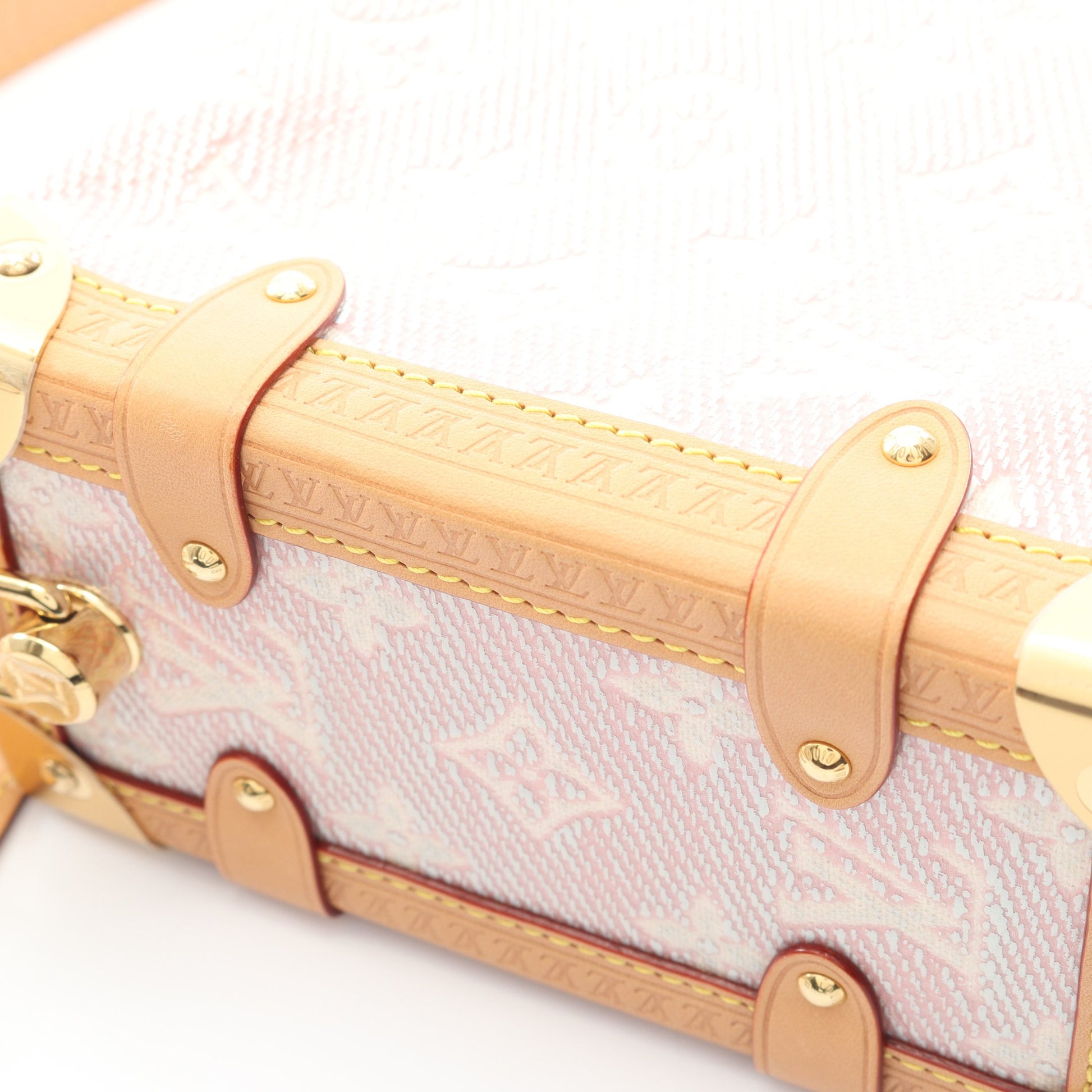 サイドトランクMM ハンドバッグ コーティングキャンバス レザー ピンク ライトブラウン 2WAY ルイヴィトン バッグ LOUIS VUITTON