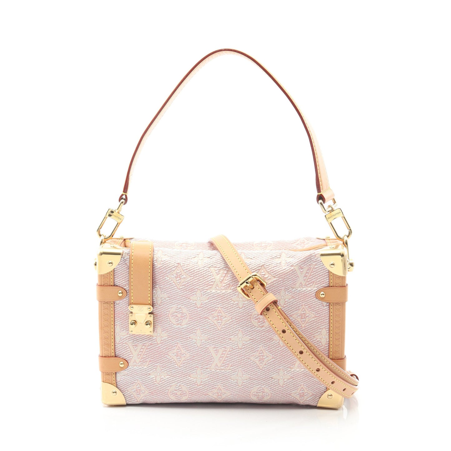 サイドトランクMM ハンドバッグ コーティングキャンバス レザー ピンク ライトブラウン 2WAY ルイヴィトン バッグ LOUIS VUITTON