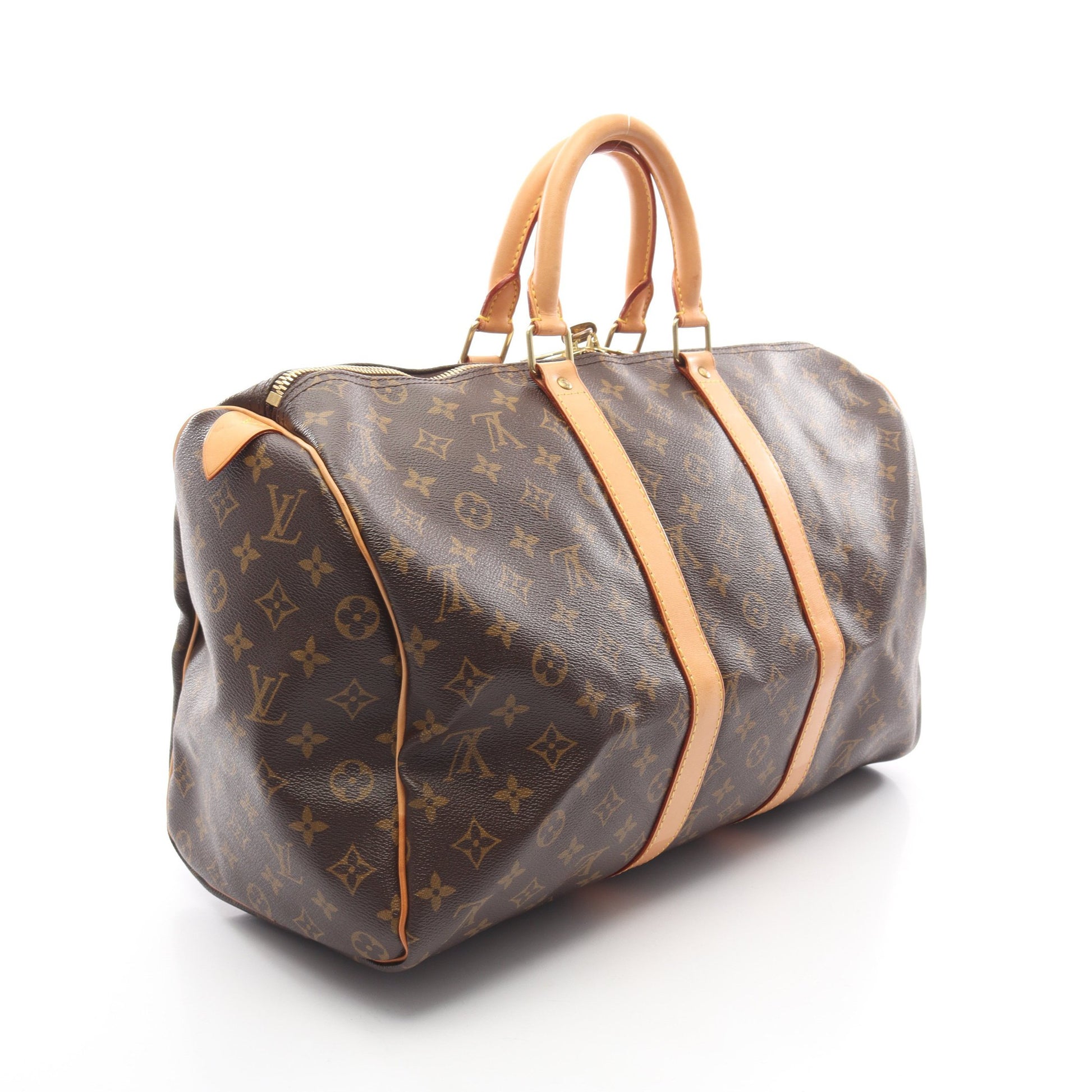 キーポル45 モノグラム ボストンバッグ PVC レザー ブラウン ルイヴィトン バッグ LOUIS VUITTON