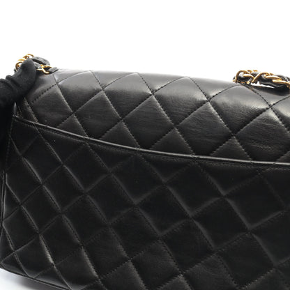 マトラッセ チェーンショルダーバッグ ラムスキン ブラック ゴールド金具 シャネル バッグ CHANEL