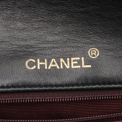 フルフラップ マトラッセ チェーンショルダーバッグ ラムスキン ブラック ゴールド金具 シャネル バッグ CHANEL