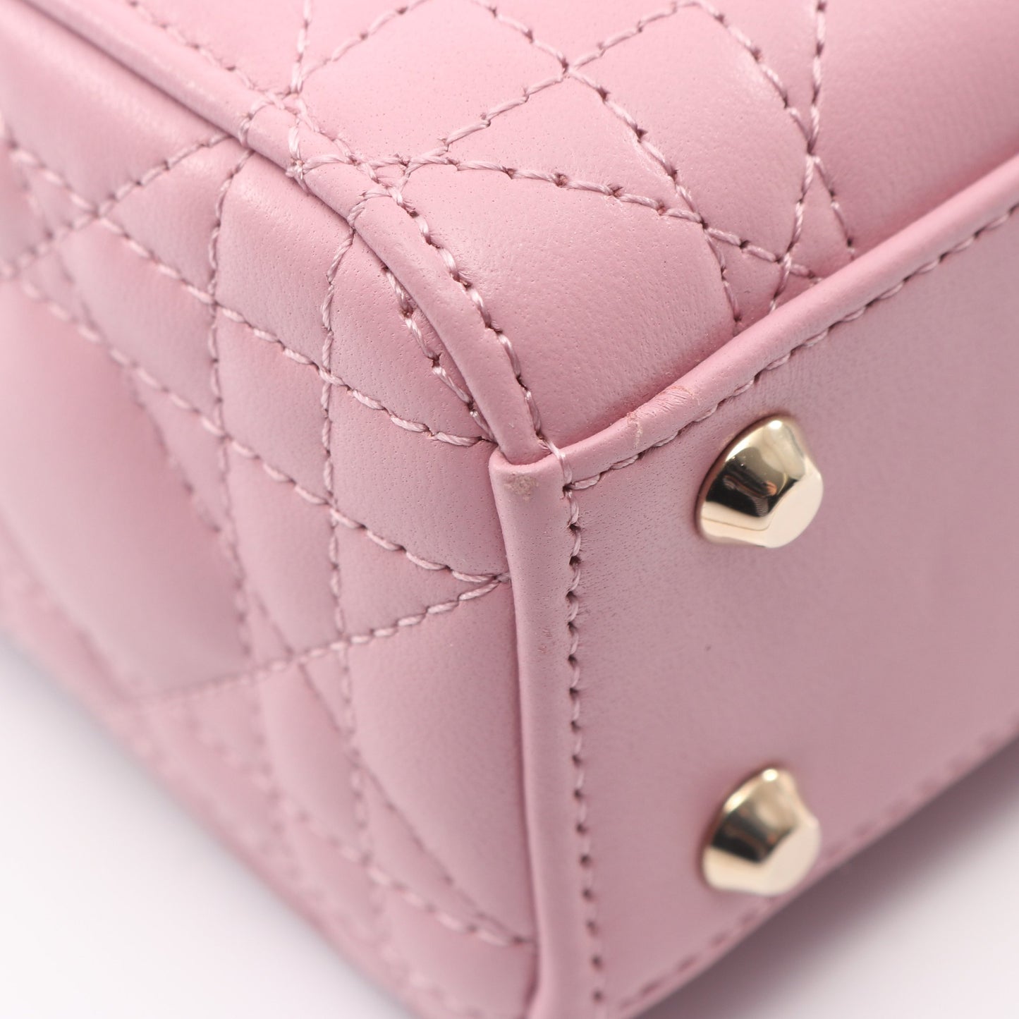 レディディオール ミニ カナージュ ハンドバッグ レザー ライトパープル 2WAY クリスチャンディオール バッグ Christian Dior