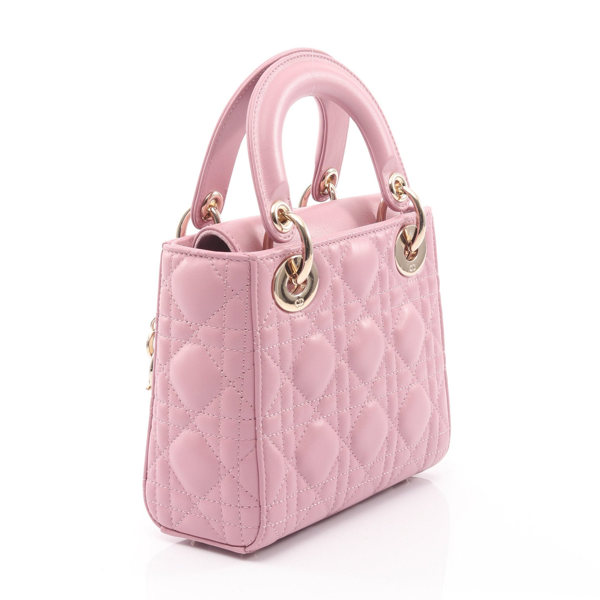レディディオール ミニ カナージュ ハンドバッグ レザー ライトパープル 2WAY クリスチャンディオール バッグ Christian Dior