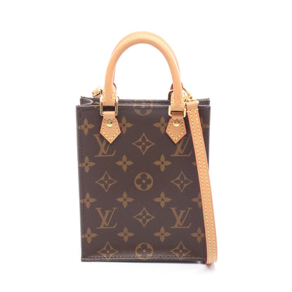 プティット サックプラ モノグラム ハンドバッグ PVC レザー ブラウン 2WAY ルイヴィトン バッグ LOUIS VUITTON