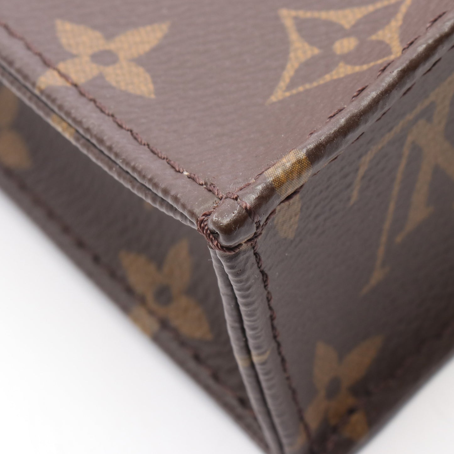 プティット サックプラ モノグラム ハンドバッグ PVC レザー ブラウン 2WAY ルイヴィトン バッグ LOUIS VUITTON