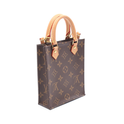 プティット サックプラ モノグラム ハンドバッグ PVC レザー ブラウン 2WAY ルイヴィトン バッグ LOUIS VUITTON