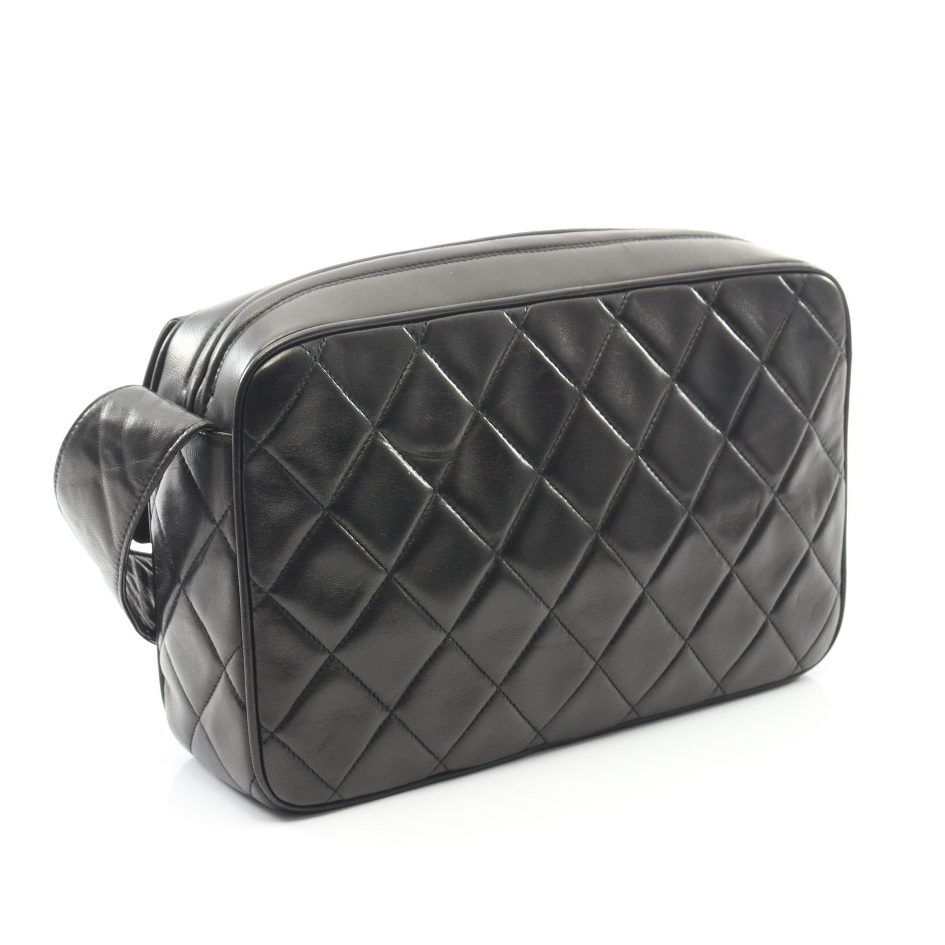 マトラッセ ショルダーバッグ ラムスキン ブラック ゴールド金具 タッセル シャネル バッグ CHANEL