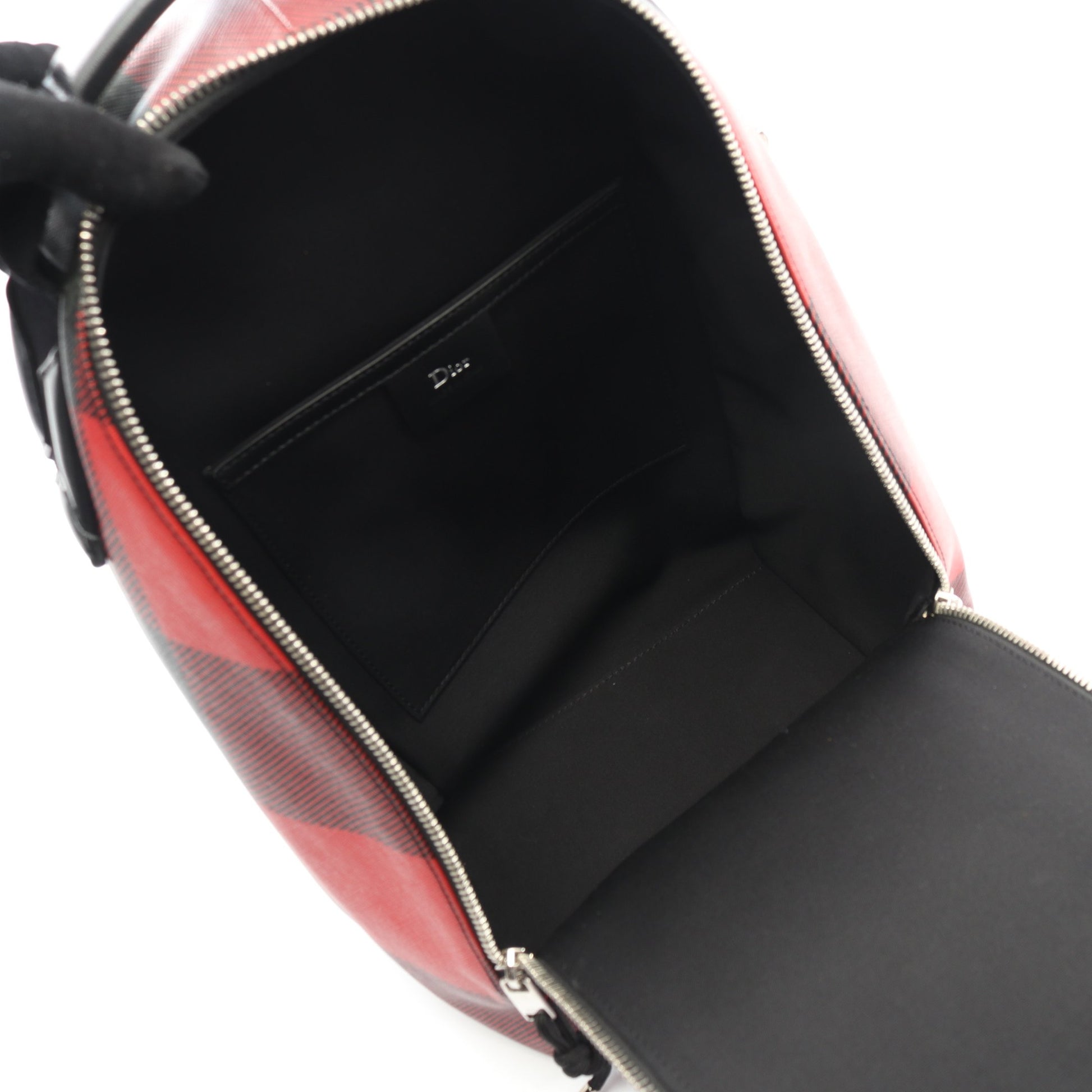 ボディバッグ チェック PVC レザー レッド ブラック ディオールオム バッグ Dior HOMME