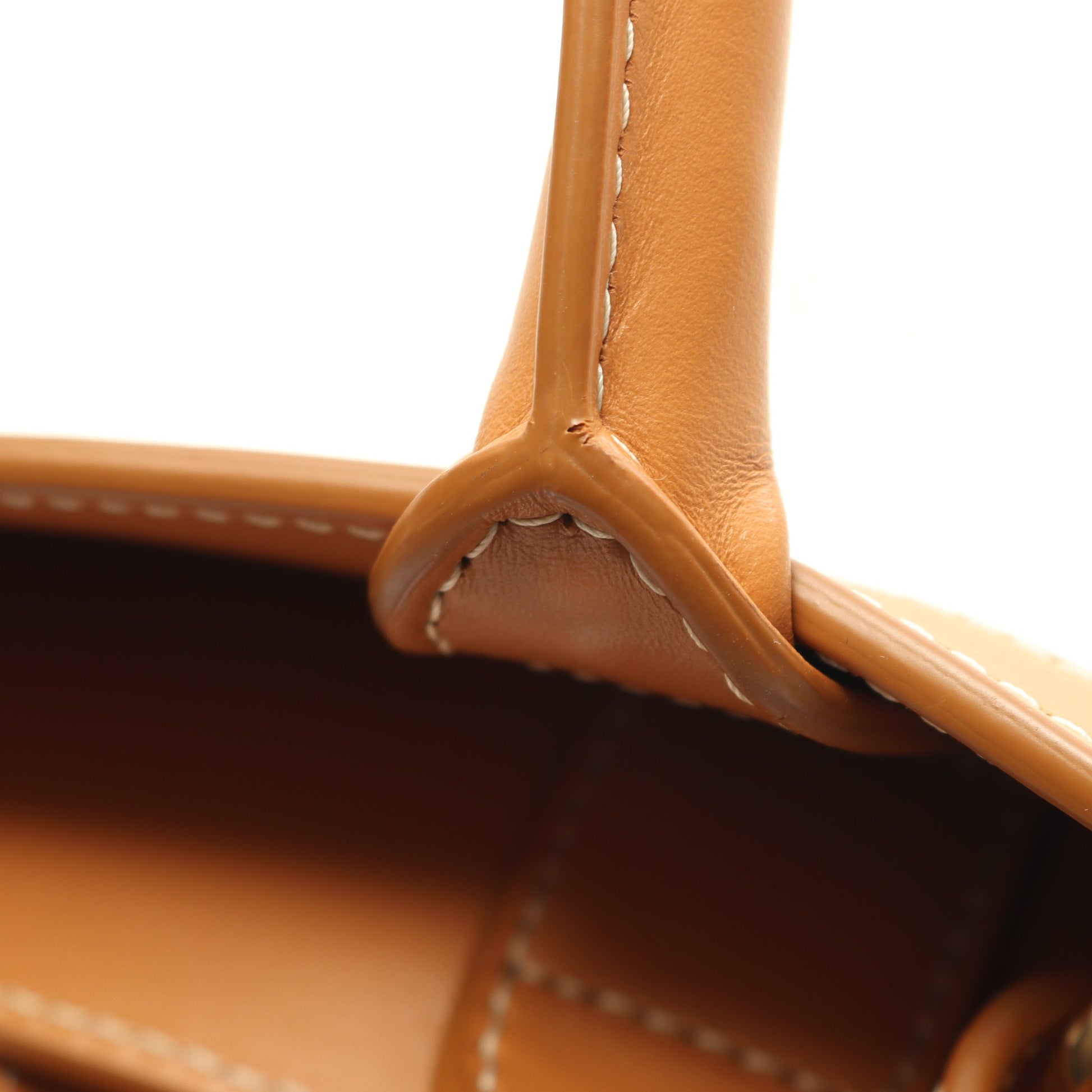 スモール バーティカル カバ ハンドバッグ トートバッグ キャンバス レザー オフホワイト ライトブラウン 2WAY セリーヌ バッグ CELINE