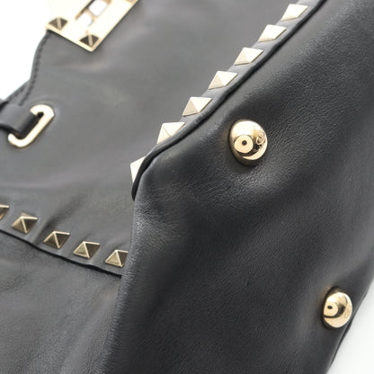 ロックスタッズ ハンドバッグ レザー ブラック 2WAY ヴァレンティノ バッグ VALENTINO