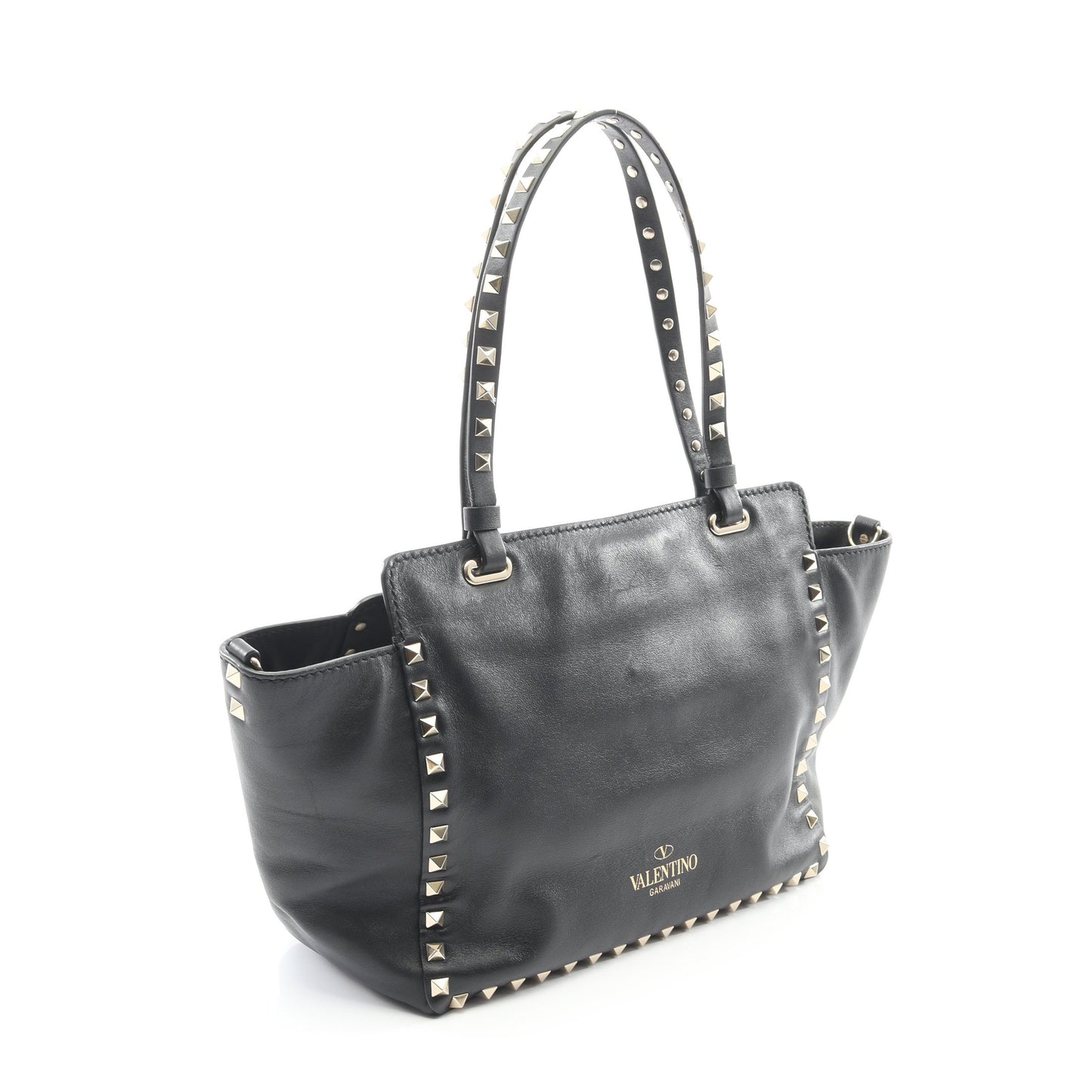 ロックスタッズ ハンドバッグ レザー ブラック 2WAY ヴァレンティノ バッグ VALENTINO