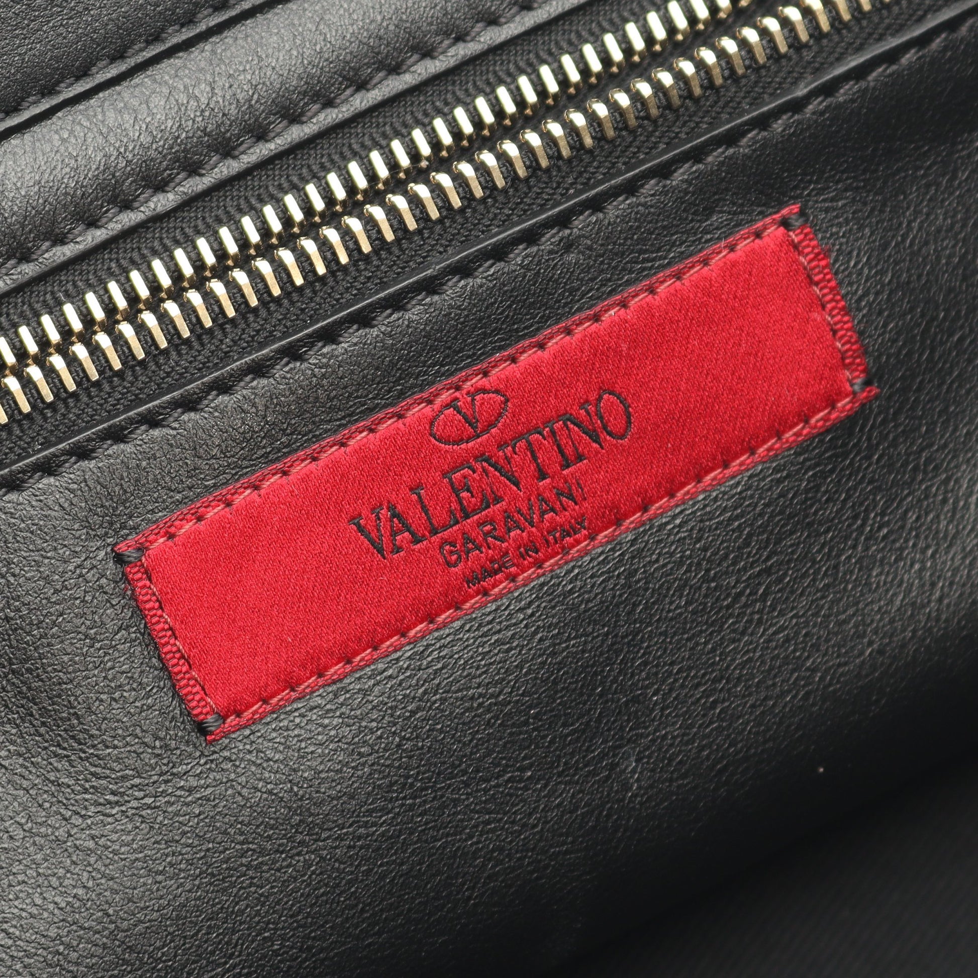 ロックスタッズ ハンドバッグ レザー ブラック 2WAY ヴァレンティノ バッグ VALENTINO