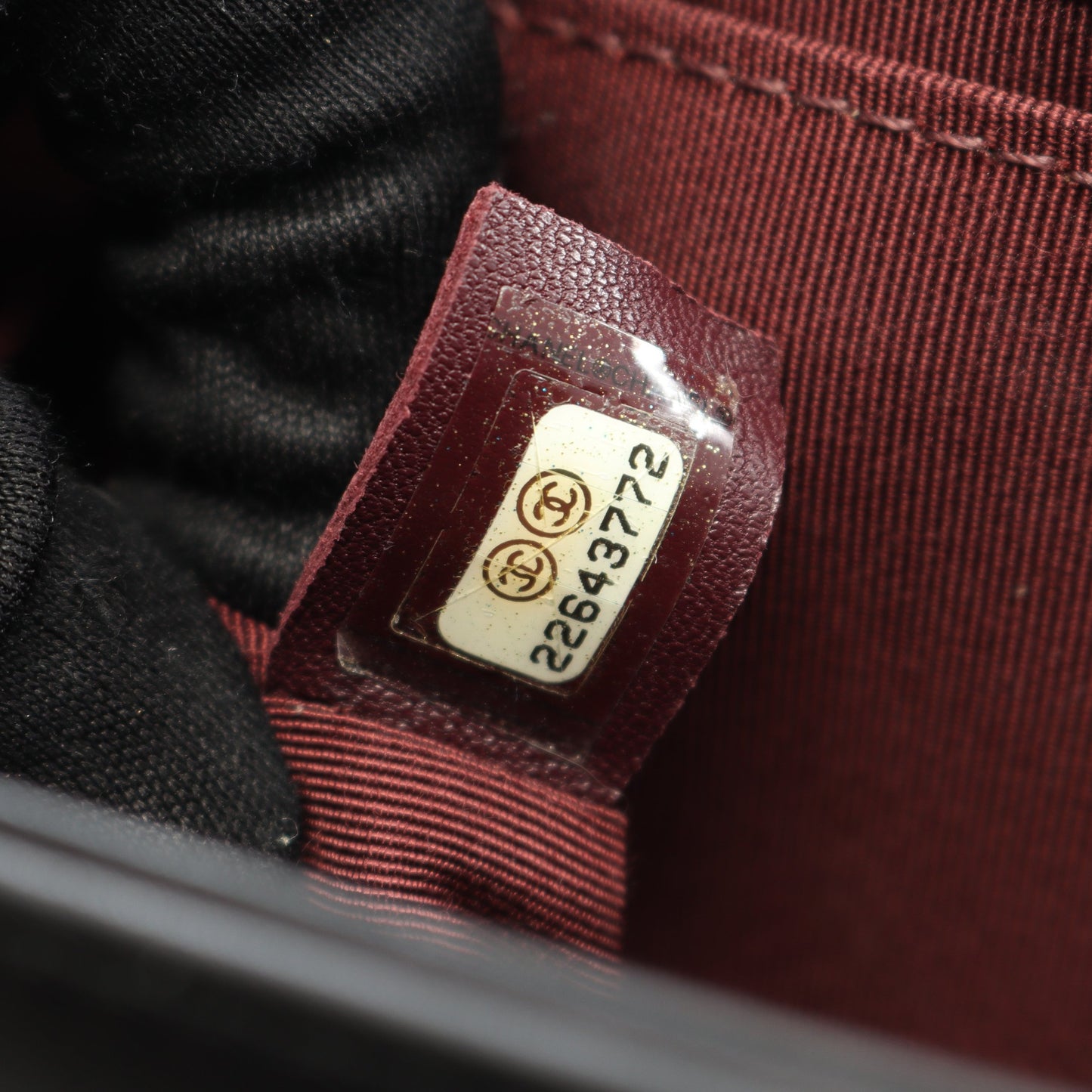 ボーイシャネル シェブロン Vステッチ チェーンショルダーバッグ レザー ブラック ゴールド金具 シャネル バッグ CHANEL
