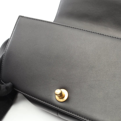 ボーイシャネル シェブロン Vステッチ チェーンショルダーバッグ レザー ブラック ゴールド金具 シャネル バッグ CHANEL