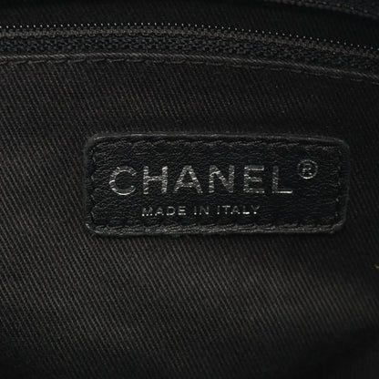 パリニューヨークライン ハンドバッグ トートバッグ ナイロン レザー ブラック シルバー金具 シャネル バッグ CHANEL