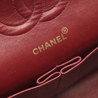 マトラッセ Wフラップ Wチェーンショルダーバッグ ラムスキン ブラック ゴールド金具 シャネル バッグ CHANEL