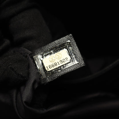 パリビアリッツMM ハンドバッグ トートバッグ コーティングキャンバス レザー ブラック シルバー金具 シャネル バッグ CHANEL