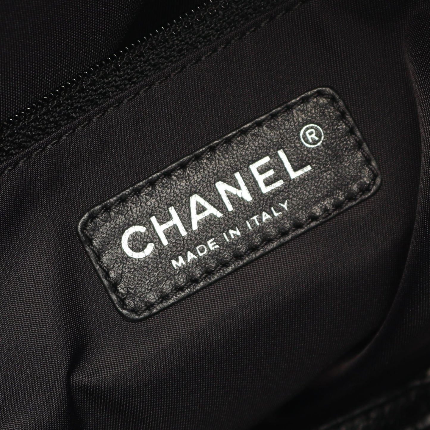 パリビアリッツMM ハンドバッグ トートバッグ コーティングキャンバス レザー ブラック シルバー金具 シャネル バッグ CHANEL