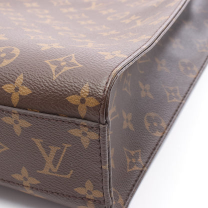 サックプラPM モノグラム ハンドバッグ トートバッグ PVC レザー ブラウン 2WAY ルイヴィトン バッグ LOUIS VUITTON