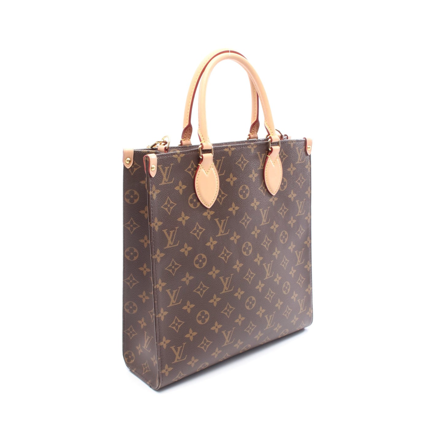 サックプラPM モノグラム ハンドバッグ トートバッグ PVC レザー ブラウン 2WAY ルイヴィトン バッグ LOUIS VUITTON