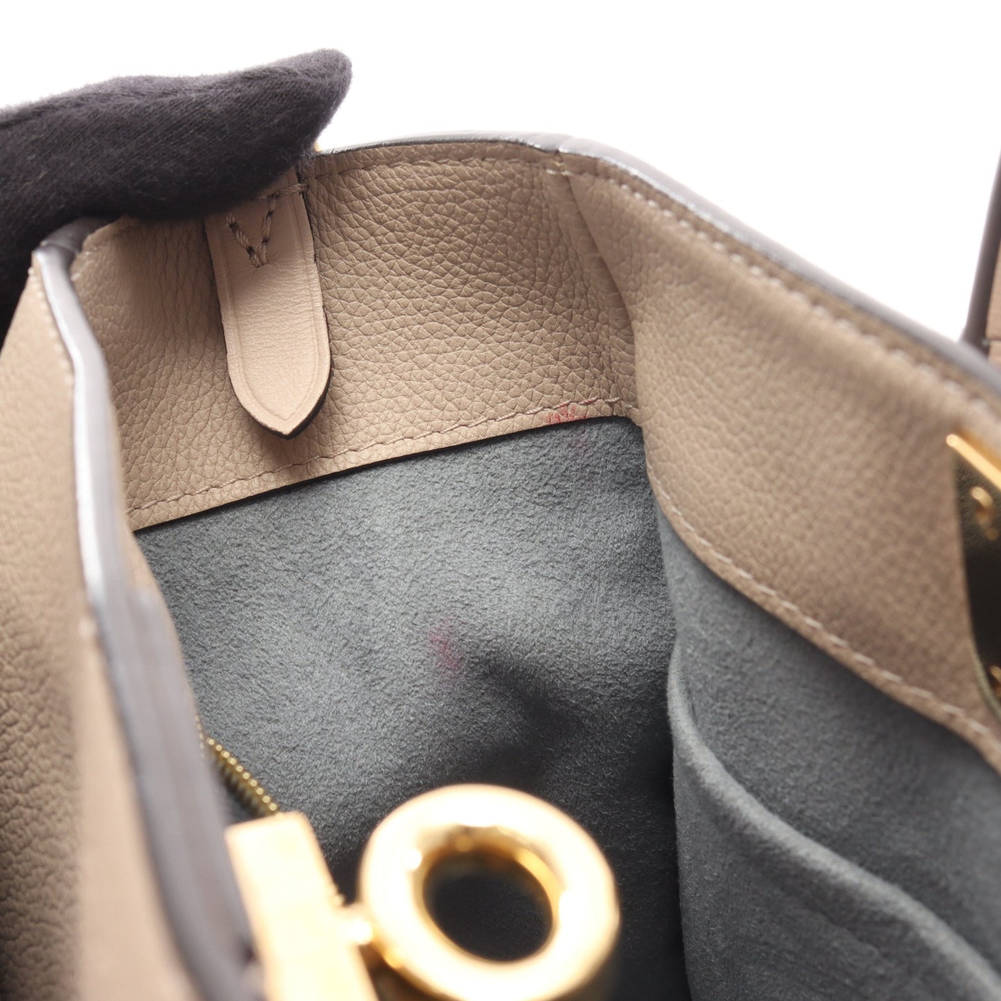 オンマイサイドPM モノグラム グレージュ ハンドバッグ レザー PVC ピンクベージュ ブラウン 2WAY ルイヴィトン バッグ LOUIS VUITTON