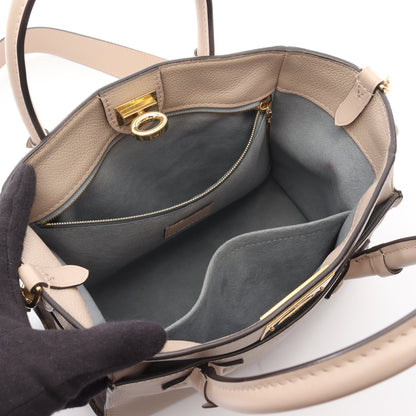 オンマイサイドPM モノグラム グレージュ ハンドバッグ レザー PVC ピンクベージュ ブラウン 2WAY ルイヴィトン バッグ LOUIS VUITTON