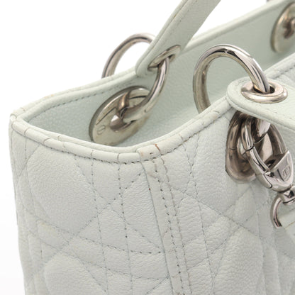 LADY DIOR レディディオール ハンドバッグ レザー ライトグリーン 2WAY クリスチャンディオール バッグ Christian Dior