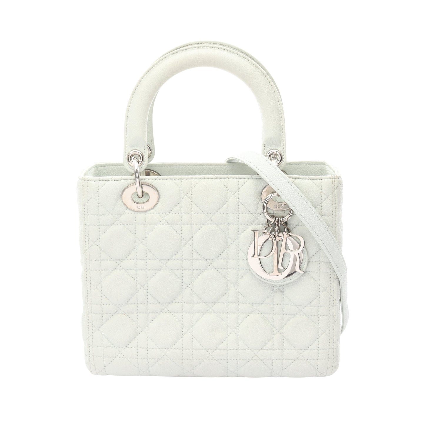 LADY DIOR レディディオール ハンドバッグ レザー ライトグリーン 2WAY クリスチャンディオール バッグ Christian Dior
