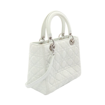 LADY DIOR レディディオール ハンドバッグ レザー ライトグリーン 2WAY クリスチャンディオール バッグ Christian Dior