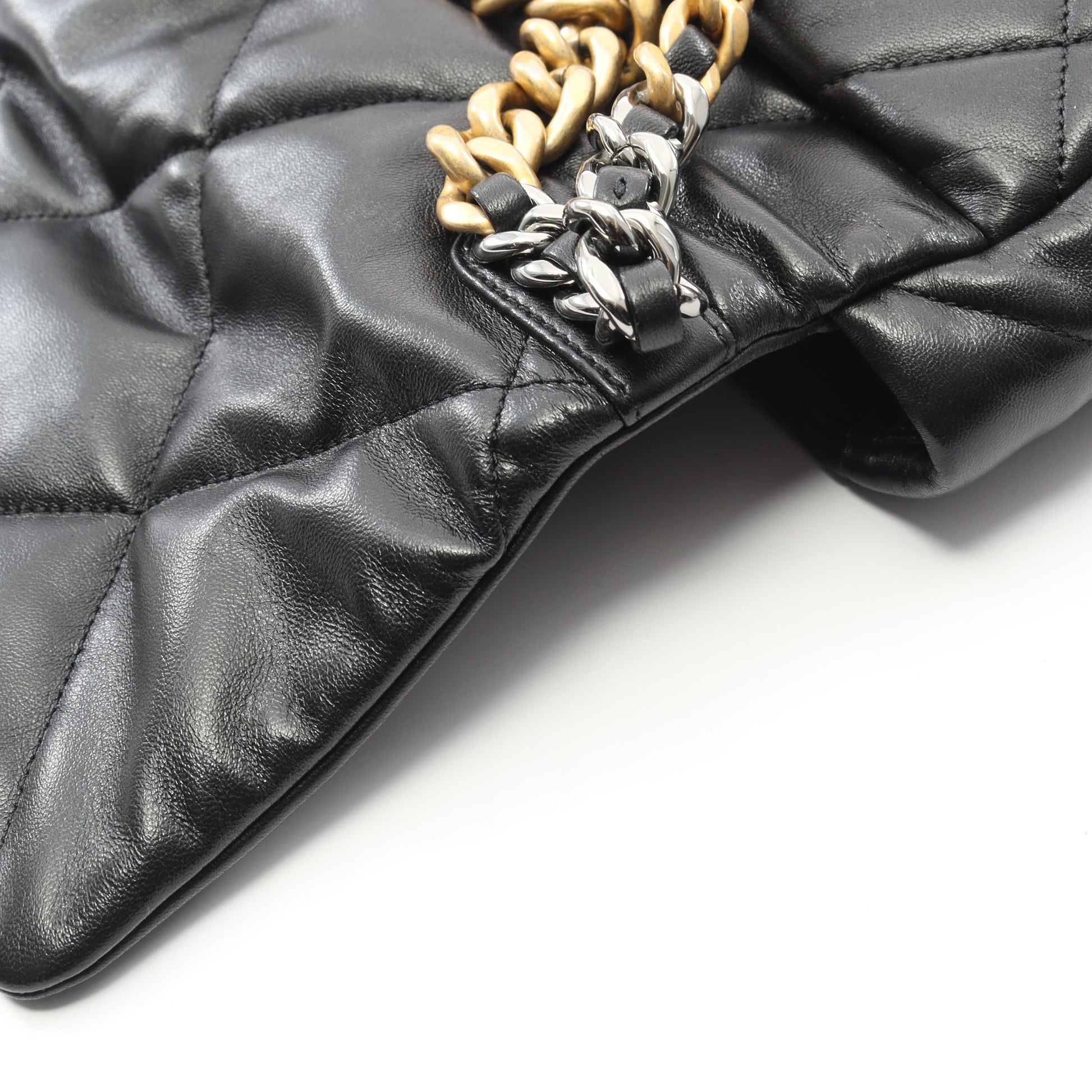 19 ディズヌフ マトラッセ チェーンショルダーバッグ ラムスキン ブラック コンビ金具 2WAY シャネル バッグ CHANEL