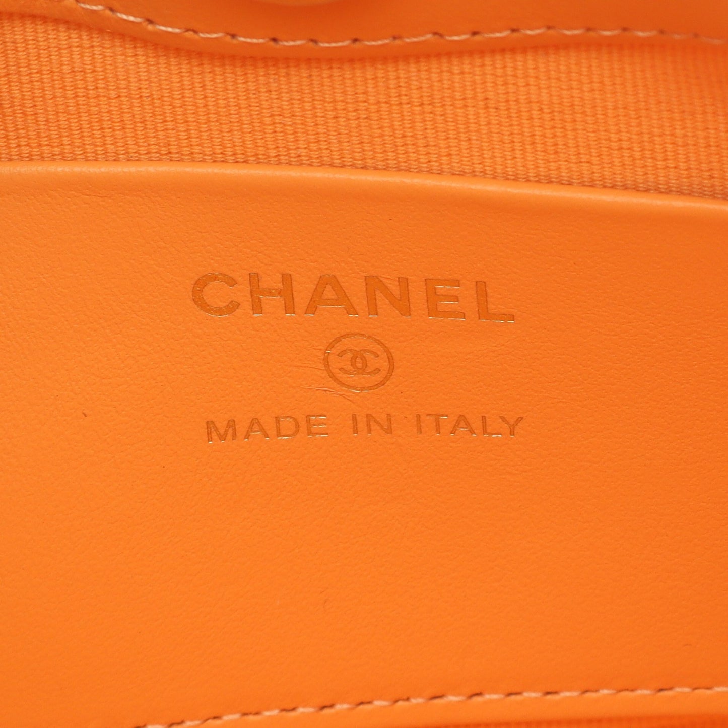 シャネル31 ナノ チェーンショルダーバッグ レザー オレンジ ゴールド金具 シャネル バッグ CHANEL