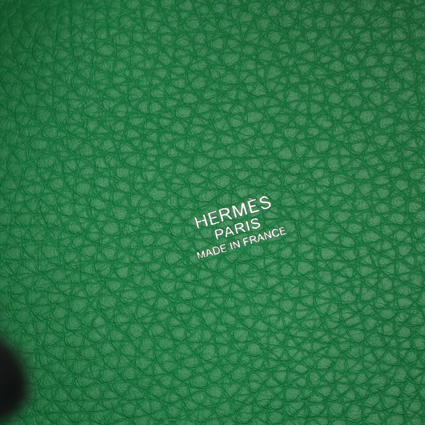 ピコタンロックPM バンブー ハンドバッグ トリヨンクレマンス グリーン シルバー金具 Y刻印 エルメス バッグ HERMES