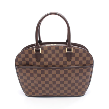 サリア オリゾンタル ダミエエベヌ ハンドバッグ PVC レザー ブラウン ルイヴィトン バッグ LOUIS VUITTON