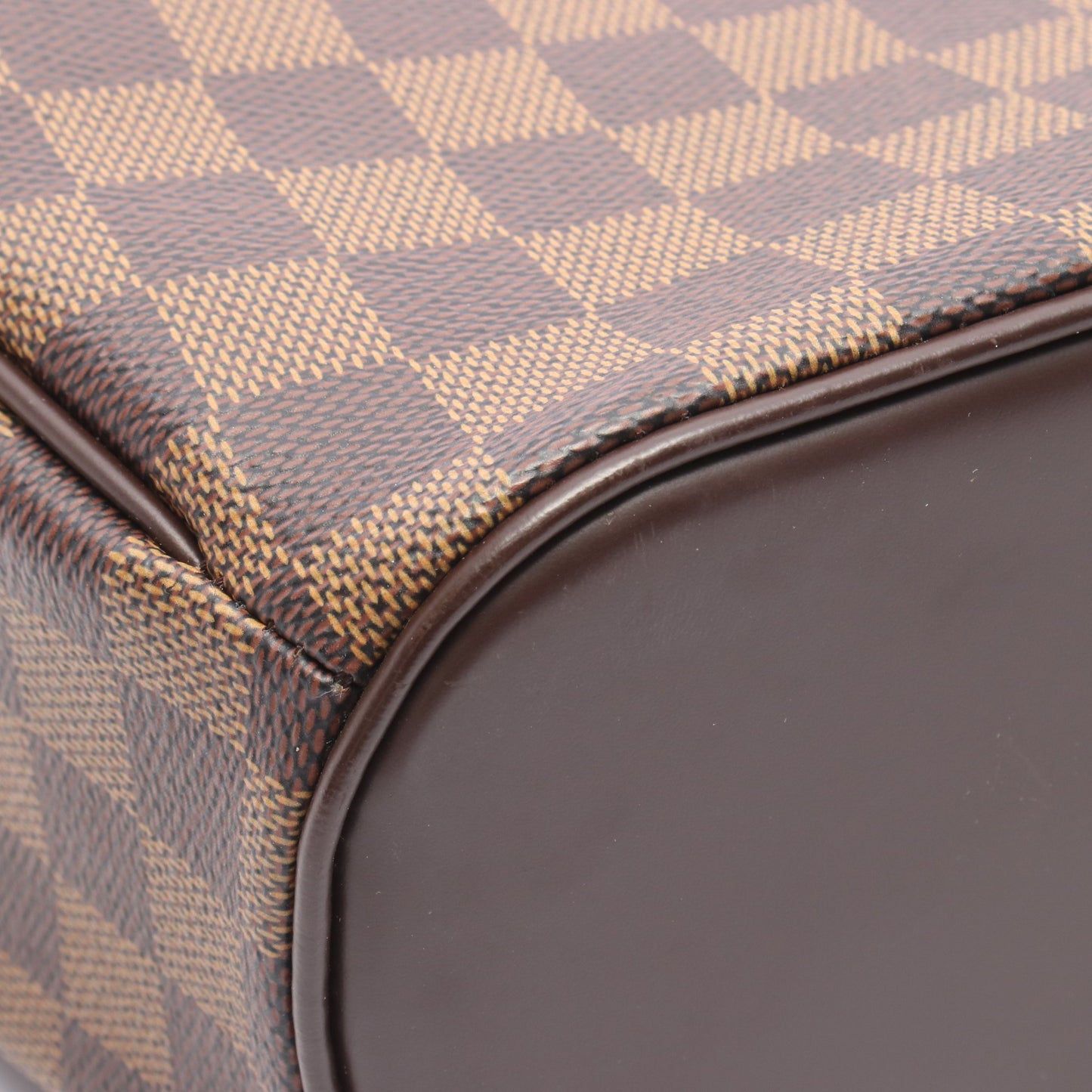 サリア オリゾンタル ダミエエベヌ ハンドバッグ PVC レザー ブラウン ルイヴィトン バッグ LOUIS VUITTON
